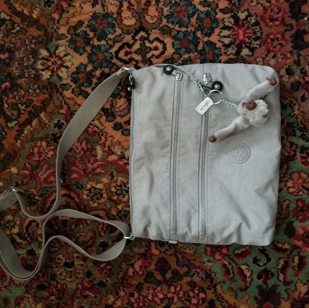 Gray kipling crossbody